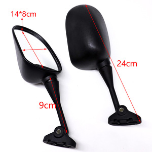 Rétroviseur de moto en plastique pour Honda CBR600 CBR900 CBR1000 Rétroviseurs arrière en aluminium noir OEM - Product Image 6