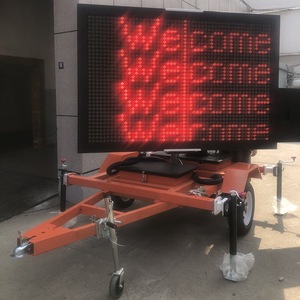Remorque d'affichage routier à LED solaire Hankun Technology, IP65, signalisation mobile extérieure avec panneau solaire pour la sécurité routière - Product Image 2