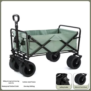 Carrito de Compras Plegable Portátil Todoterreno Grande de Acero Inoxidable OEM con Ruedas Tipo <span class=keywords><strong>Hummer</strong></span> para Campistas - Product Image 5