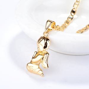 पीतल निर्माता गुआंगज़ौ आपूर्तिकर्ता लक्जरी 18K पीले सोने से भरी पेंडेंट चेन लड़कियों के लिए - Product Image 4