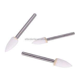 [Aifan dentale] 12 pz/scatola di alta qualità dentale fiamma forma di pietra bianca frese di lucidatura - Product Image 1