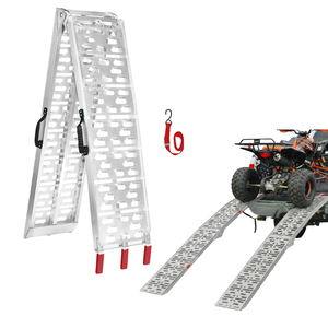 Rampes de chargement pliantes en aluminium pour camionnettes, <span class=keywords><strong>rampe</strong></span> de <span class=keywords><strong>remorque</strong></span> pour UTV/moto/tondeuse à gazon/moto tout-terrain - Product Image 1