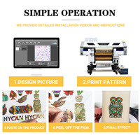 HYCAN Nueva Impresora Digital UV de Rollo a Rollo Totalmente Automática para Etiquetas de 24 Pulgadas con Estampado de Oro y Plata