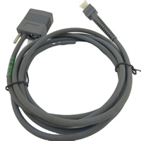 Nuevo Cable Serial RJ45 a DB9 Hembra RS232 USB Symbol LS2208 RS232 Blindado Trenzado DS2208 para Escáner de Código de Barras, 6.5 pies (2m)