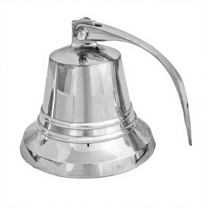Campana de barco Titanic de alta calidad, decoración para el hogar y el jardín, campana de barco náutico de latón en recuerdo con acabado de níquel y decoración de vacaciones - Product Image 1