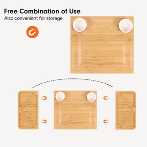 Plateau à fromage en <span class=keywords><strong>bois</strong></span> de bambou, plateau à fromage en <span class=keywords><strong>ardoise</strong></span> avec couteau <span class=keywords><strong>magnétique</strong></span>, plateau à fromage avec couteau à couverts - Product Image 2