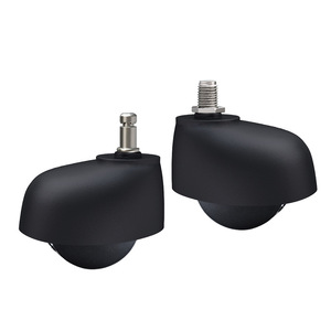 Ruedas para Silla Ejecutiva, Negras, con Base Firme, Tipo Tornillo, Protección para el Suelo, Ruedas para Silla de Oficina - Product Image 1