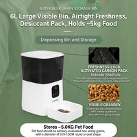Distributeur automatique de nourriture pour animaux de compagnie Furrivo 6L, contrôle par application, 1 à 8 repas par jour, enregistrement vocal de 5 secondes, double alimentation de secours, chiens, chats, OEM