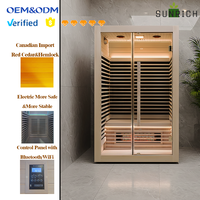 Sauna intérieur élégant en cèdre canadien, 2 places, infrarouge, à vendre