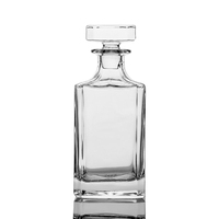 Decantador de Whisky de Cristal Cuadrado de 750 ml, Estilo Antiguo, Personalizado, Sin Plomo, en Oferta, para Regalo del Día del Padre