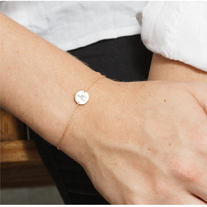 Chihang acier inoxydable geste symboles 9MM disque pendentif gravé <span class=keywords><strong>Okay</strong></span> Pinky jure poignées haut cinq Bracelet - Product Image 3