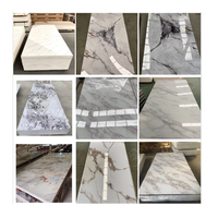 Feuille de PVC de panneau mural en marbre 2.5 3mm écologique avec impression UV Matériau WPC Service coupé sur commande Panneau mural Utilisation en intérieur