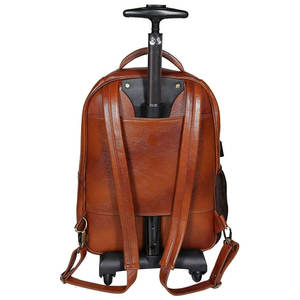 Mochila Clásica de Cuero con Cierre de Cremallera y Mochila de Cuero Hecha a Mano con Textura Suave, Bolso de Cuero para Exteriores - Product Image 4