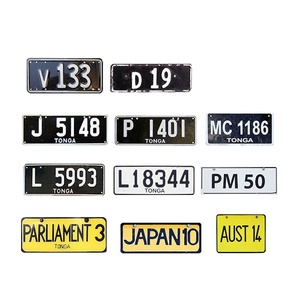 Placa de Matrícula Personalizada de Sublimación Directa de Fábrica, Placa de Metal de las Islas Tonga, Placa de Matrícula con Número - Product Image 1