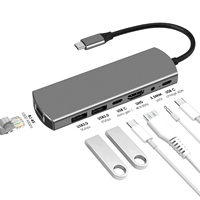 VCOM Daten-Sync-Dockingstation 5Gbps USB-C zu Video HDMI 4K Ethernet 1000Mbps PD3.0 Stromversorgung 60W Audio 3,5mm