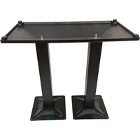 Base de table rectangulaire à double colonne en fonte personnalisable, disponible en plusieurs tailles