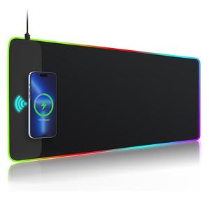 Alfombrilla de ratón multifuncional inalámbrica de tamaño personalizado con iluminación RGB colorida para juegos de computadora, gráficos y logotipo personalizados - Product Image 1