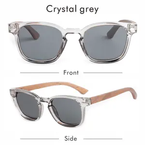 Transparent Luxury Wood Sunglasses New Style Trendy Wholesale Eco Friendly Polarized Plastic Mens Sun Glasses Shades
