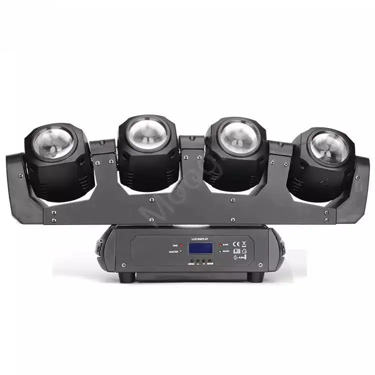 DMX LED Moving Head Beam Stage Light 4 teste 4 x32w RGBW Mini lampada da parete lineare Flood LED Bar luci per feste in discoteca