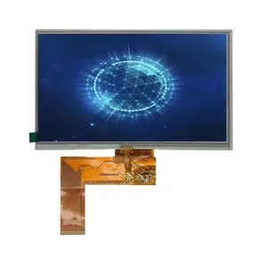 7 inch 800x480 resolution color TFT 40 pin lcd module with resistive touch screen