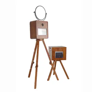 Antique Folding plate camera tripod Vintage look Film camera with wooden stand for decor at low price