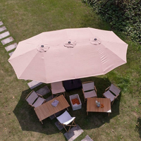Parasol Cantilever Tuoye Garden Personnalisé à 12 Baleines, Double Face, Grande Taille, pour Terrasse et Extérieur, en Promotion