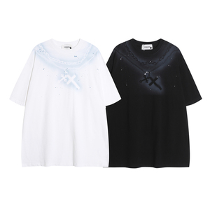 Bán Buôn Mỹ Phong Cách T-Shirt Chất Lượng Cao Mã Dữ Liệu Tops Tees 240 Gram 100% Bông Quá Khổ Tùy Chỉnh Giản Dị T Áo Sơ Mi Cho Nam Giới - Product Image 1