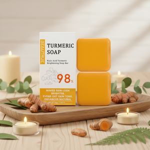 Jabón Facial Artesanal Exfoliante e Hidratante <span class=keywords><strong>con</strong></span> Cúrcuma, Limón y Ácido Salicílico Purificante, Venta al Por Mayor de Fábrica - Product Image 1