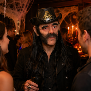 Masque de capitaine vintage en latex, masque de cosplay intégral avec chapeau noir, cheveux noirs longs, barbe et moustache pour fête d'Halloween - Product Image 5