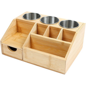 Support de rangement en bambou en gros Organisateur de maquillage naturel de qualité supérieure - Product Image 3