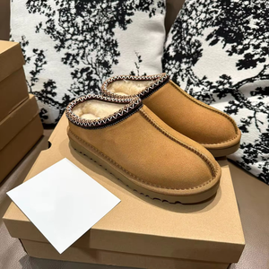 Bottes de neige de marque de luxe pour hommes et femmes, chaussures de marche toutes saisons, confortables, tige en tissu, fourrure, bottes de neige à la cheville - Product Image 1