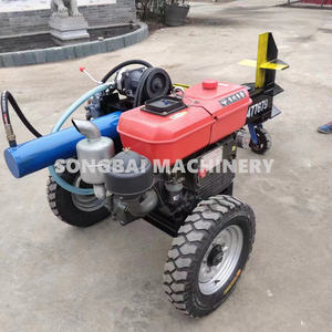 2023 Diesel hydraulique bois fendeur de bûches grand arbre racine souche fendage Cutter Machine <span class=keywords><strong>vis</strong></span> fendeur de bûches - Product Image 3