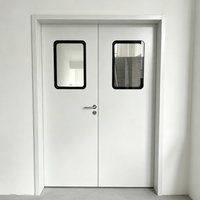 Porte de salle blanche en acier galvanisé thermolaqué, surface lisse antibactérienne pour la transformation alimentaire