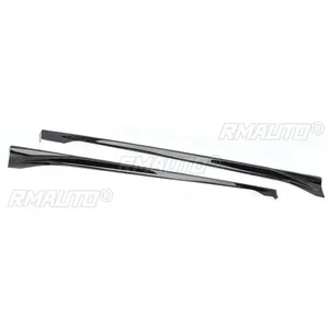 Jupes latérales Civic noires mat style MUGEN, kit carrosserie séparateur de spoiler pour Honda Civic 11e génération 2021-2024, accessoires automobiles - Product Image 4