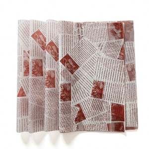 Papier alimentaire anti-graisse personnalisé avec logo pour l'emballage des hamburgers et des sandwichs - Product Image 5