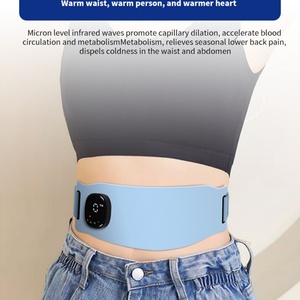 Factory Wholesale Blue Micro-Current Belly Vibrator Menstrual Heating Waist and Palace Warmer Belt Massage <b>Instrument</b> - Product Image 4
