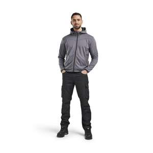 BLAKLADER - 336325269699L Sudadera con capucha con cremallera completa Gris medio/Negro-EAN 7330509685112 WORK HOODIES - Product Image 3