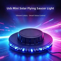 Lumière de scène LED UFO 8W 48 LED, rotative, à changement de couleur automatique RGB, en forme de tournesol, pour bars, discothèques, soirées, DJ, clubs, pubs et éclairage musical