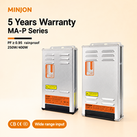 Alimentation à découpage AC/DC MINJON 250W 12V pour extérieur, certifiée CE CB, avec transformateur en aluminium et PFC, étanche à la pluie, simple sortie
