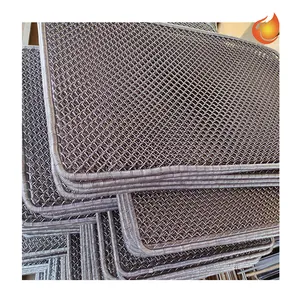 Wholesale metal wire mesh door mat galvanized steel wire entrance clean foot pedal doormat stainless steel shoes scraper mat