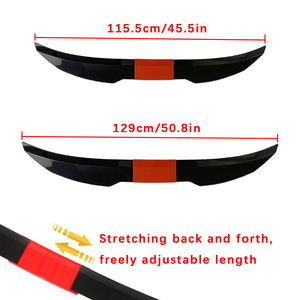Three Section Universal Rear Spoiler Adjustable Length ABS <b>Material</b> Adhesive Installation Luggage Spoiler Rear Wing - Product Image 2