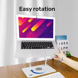 Nuevo Soporte Ergonómico para Laptop, Universal, Metálico, Plegable, Ajustable en Altura y Giratorio 360°, para iPad y MacBook - Product Image 6