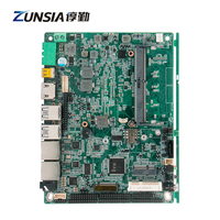 OEM motherboard Intel 8th i3/i5/i7 CPU tertanam X86 papan onboard 4G RAM 2 * LAN 6 * COM Motherboard PC Mini Motherboard industri