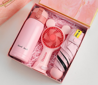 Coffret Cadeau d'Appréciation pour Employés FAREA Haut de Gamme, Meilleures Ventes, avec Tasse Isotherme, Parapluie et Ventilateur, Idéal pour Cadeaux d'Affaires