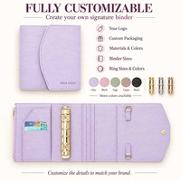 Carnet de notes A7 Hongbo multicolore avec anneaux dorés de 30 mm, pochette assortie, papeterie à feuilles mobiles pour la rentrée scolaire/le bureau, cadeau