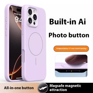 La custodia All-in-One in Silicone liquido IPhone17promax per <span class=keywords><strong>iPhone</strong></span> 16pro include la presa del telefono e il pulsante della fotocamera supporta la ricarica del magnete - Product Image 5