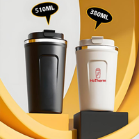 Gobelet à café isotherme en acier inoxydable à double paroi avec affichage de la température, poignée antidérapante, 510 ml, vente en gros, tasse de voyage de luxe pour les affaires