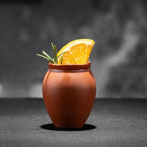 Verres à shot en céramique d'argile mexicaine personnalisés avec logo, pour mariage, verres à cocktail fantaisie marron - Product Image 6