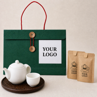 Enveloppes blanches à cordon pour sacs de courses, rangement et présentation, avec logo personnalisable, fermeture à œillet et cordon, type boîte