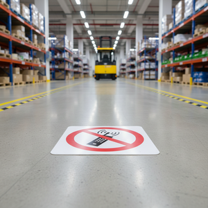 Cartello del pavimento-nessun telefono cellulare PVC 100x100mm - Product Image 3